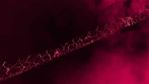 Elegant dynamic abstract background with sparkles, strings floating swirling Illustrazione stock