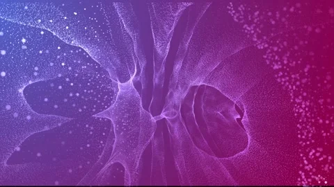 Elegant dynamic abstract lines and particles in motion Stock Footage 100212150