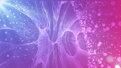 Elegant dynamic abstract lines and particles in motion. Stock Footage 100310203