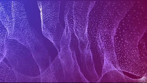 Elegant dynamic abstract lines and particles in motion. Computer, technology Stock Footage 100425339
