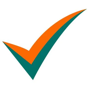 Elegant dynamic checkmark vector icon イラスト素材