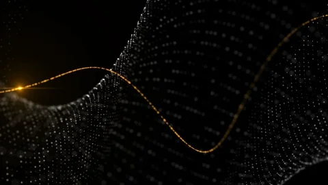 Elegant dynamic dots and pulsating light in motion Video stock 87285702