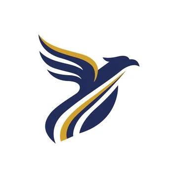 Elegant Eagle Bird Logo Design with Premium Freedom Aviation Mark Иллюстрация