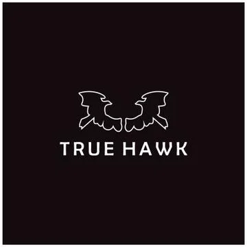 Elegant Eagle Hawk Falcon Logo Stock Illustration