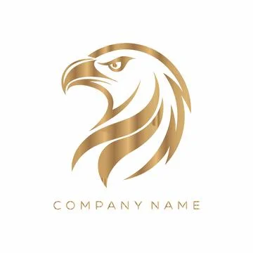 Elegant eagle head logo design Stock Illustration