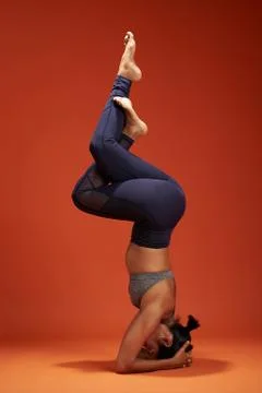 Elegant eagle yoga pose Stock Photos