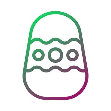 Elegant Easter Egg with Wavy Stripes and Circles Illustrazione stock