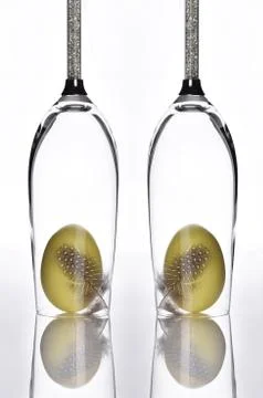 Elegant easter table decor Stock Photos