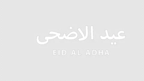 Elegant Eid Al Adha Typography Featuring Arabic Calligraphy and English Text Stock Footage 340195966