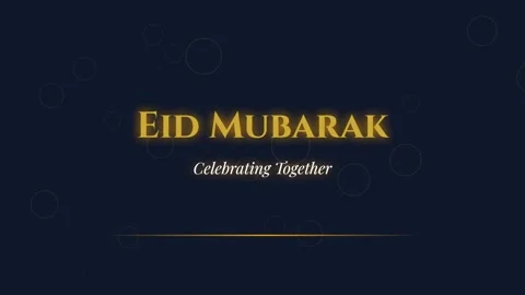 Elegant Eid Mubarak Greeting Background with Golden Glow for Festive Celebr.. Stock Footage 337501244