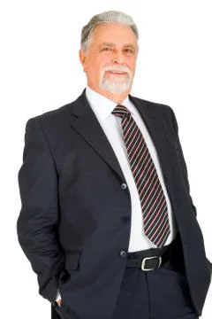 Elegant elderly man Stock Photos