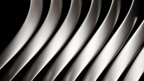 Elegant Elegant Silver Metallic Wave Ribbons Seamless Loop Motion Graphics .. Stock Footage 340974649