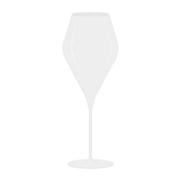 Elegant Empty Stemless Glass for Dry White Wine Logo Icon or other Wine Thematic Stock Illustration