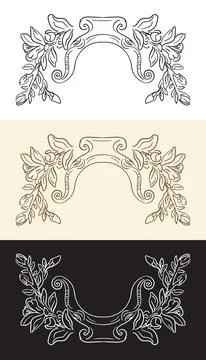 Elegant engraving retro decorative elements vector illustrations Stockillustratie