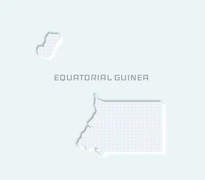 Elegant Equatorial Guinea map Stock Illustration