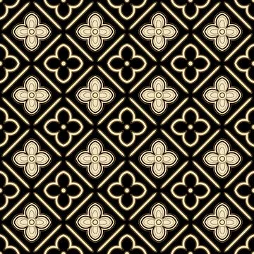 Elegant ethnic batik flower pattern Stock Illustration