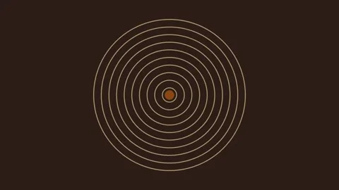 Elegant expanding concentric circle ripple animation for modern backgrounds Stock Footage 336805608