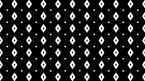 Elegant Expansion: Black &amp; White Complex Pattern Seamless Loop Background Stock Footage 274028980