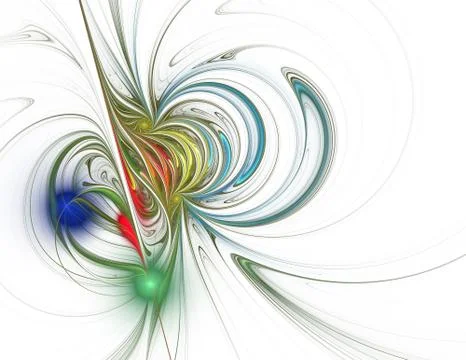 Elegant, extremely delicate and translucent abstract composition with a silky Ilustración de archivo