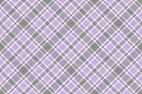 Elegant fabric pattern. Classic, seamless tartan design in lavender and gray. Stock Illustration