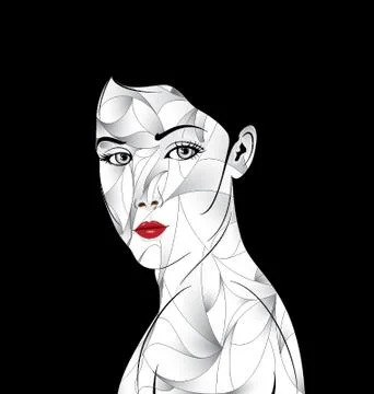 Elegant Face Stock Illustration