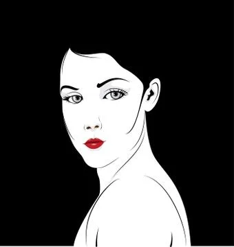 Elegant Face Stock Illustration