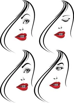 Elegant Face Stock Illustration