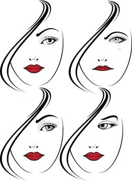 Elegant Face Stock Illustration