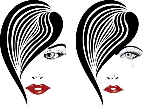 Elegant Face Stock Illustration