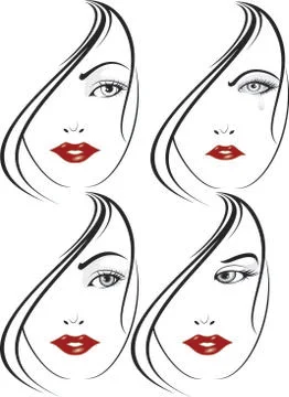 Elegant Face Stock Illustration