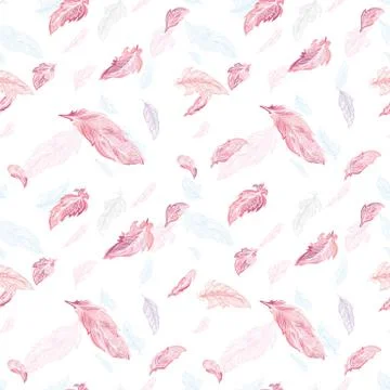 Elegant feather Vector Pattern Stock Illustration