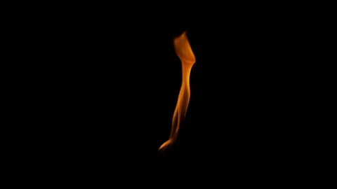 Elegant Flame on Black Background Featuring Warm Tones and Minimalistic Com.. Stock Footage 341920280
