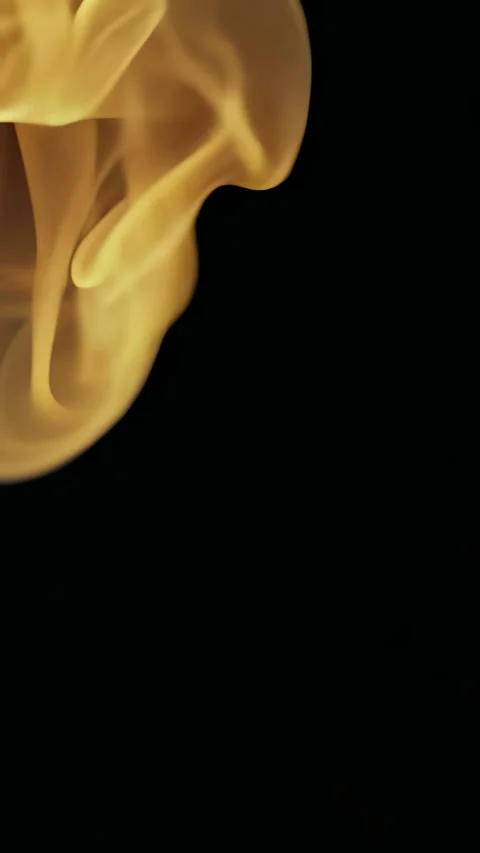 The Elegant Flames Are Dancing Gracefully Against a Dark and Mysterious Bac.. Stock Footage 300705773
