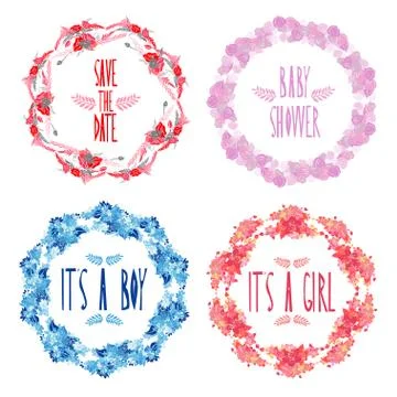 Elegant floral frames, design elements Illustrazione stock