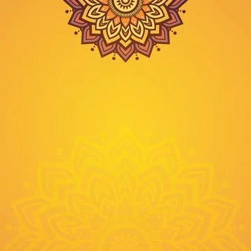 Elegant Floral Mandala Patterns in Warm Yellow and Brown Tones Stock Illustration