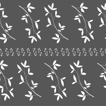 Elegant floral pattern on a grey background 库存插图