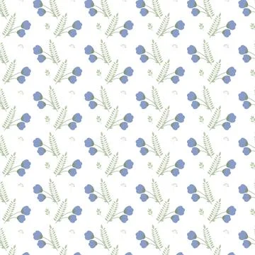Elegant floral pattern in small hand draw flowers. Liberty style. Floral Stock Illustration