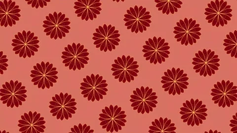 Elegant floral pattern with warm tones for a sophisticated Stock Footage 308061809
