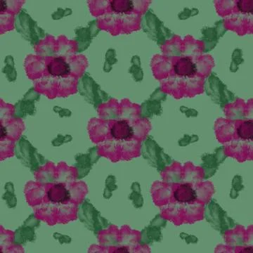 Elegant Floral Seamless pattern for printed items. Background in minimalistic st Stock Illustration
