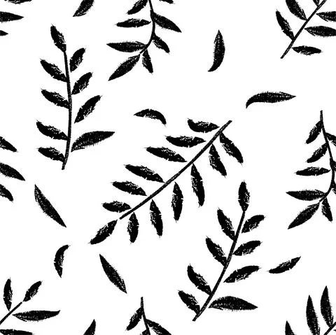 Elegant floral seamless pattern with tree branches and leaves. Stock Illustration