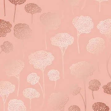 Elegant floral vector pattern. Rose gold. Illustrazione stock