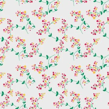 Elegant floral vector seamless pattern Stock Illustration