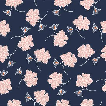 Elegant floral vector seamless pattern Stock Illustration
