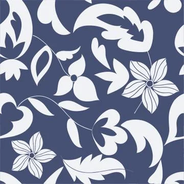 Elegant floral vector seamless pattern Stock Illustration
