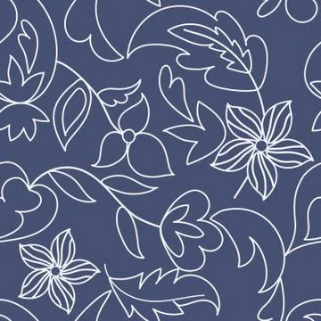 Elegant floral vector seamless pattern Stock Illustration