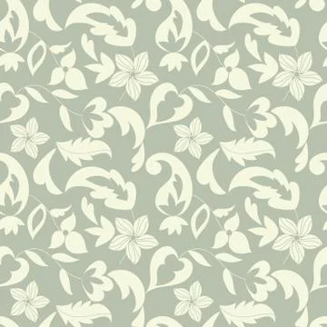Elegant floral vector seamless pattern Stock Illustration