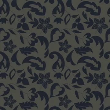 Elegant floral vector seamless pattern Stock Illustration