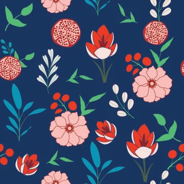 Elegant floral vector seamless pattern Stock Illustration