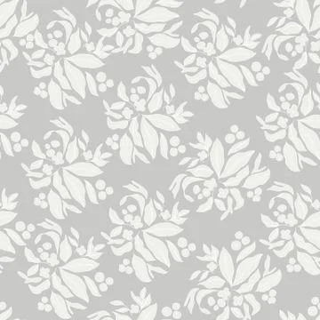 Elegant floral vector seamless pattern Stock Illustration