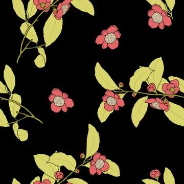 Elegant floral vector seamless pattern Stock Illustration